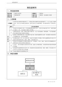 详细岗位说明书编写