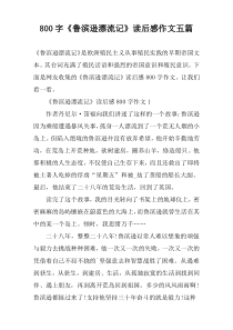 800字《鲁滨逊漂流记》读后感作文五篇