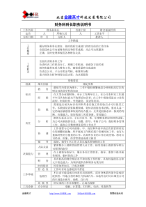 财务科科长职务说明书