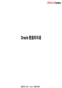 Oracle 数据库环境