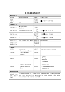 部门经理岗位说明书