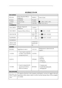 高级管理人员岗位说明书