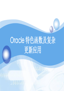 Oracle 特色函数及复杂更新应用