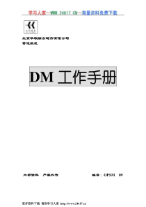 dm工作手册（doc+14页）