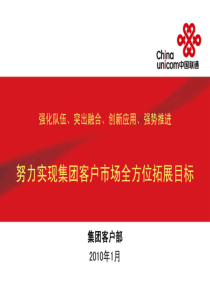 中国联通某分公司集团客户XXXX年工作规划