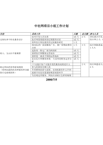 中社网项目小组工作计划