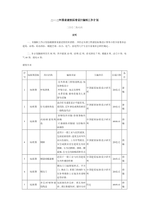 二二年国家建筑标准设计编制工作计划