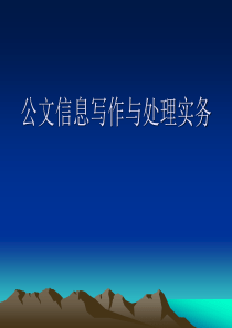 公文信息写作与处理实务