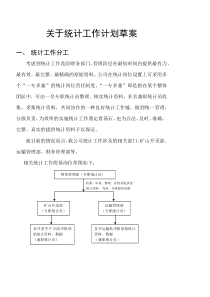 关于统计工作计划草案