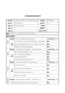 军工行业-规划实施工作组成员岗位说明书