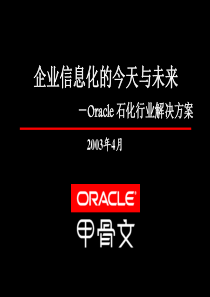 Oracle 石化行業解决方案