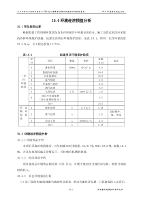 10.0　环境经济损益分析