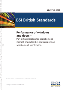 BS 6375-2-2009 Performance of windows and doors. C