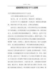 进政府机关见习个人总结