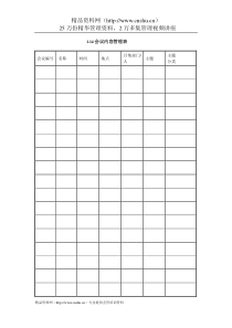 IT项目管理-1.14会议内容管理表