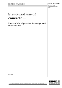 BS 8110-1-1997 Structural use of concrete — Part 1