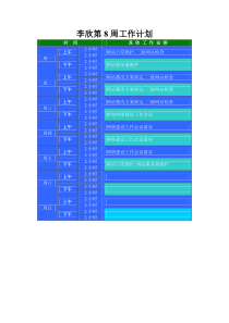 李欣第8周工作计划