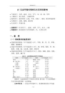 3-3 生态环境对果树生长发育的影响