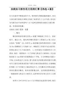 实践实习报告范文范例汇聚【热选4篇】