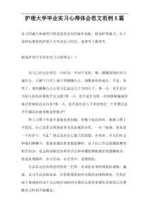 护理大学毕业实习心得体会范文范例5篇