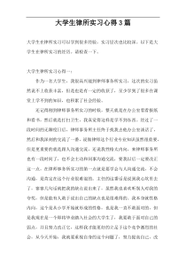 大学生律所实习心得3篇