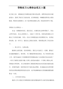 导购实习心得体会范文3篇