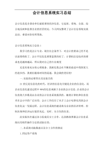 会计信息系统实习总结