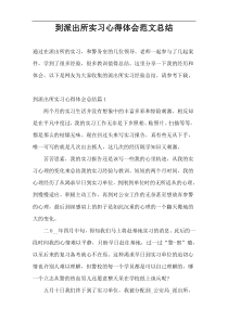 到派出所实习心得体会范文总结