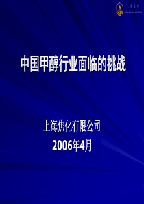 上海焦化甲醇会议资料