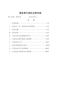 商务局行政执法责任制