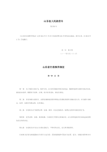 山东省行政程序规定(省政府令第238号)