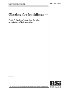 BS 6262-7-2005 Glazing for buildings