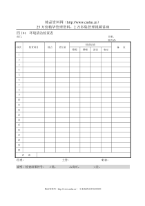 I04环境清洁检查表