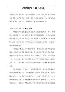 《我的大学》读书心得