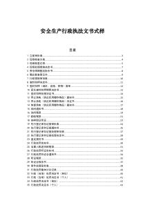 最新安全生产行政执法文书模板（DOC56页）