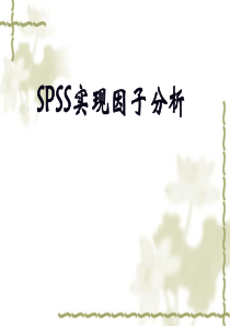 SPSS因子分析-环境污染