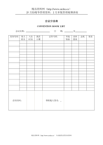 会议分房表