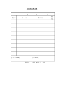 会议发言要点表