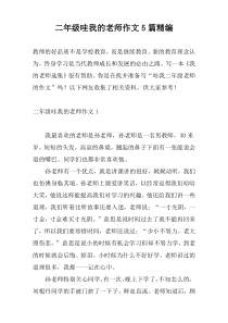 二年级哇我的老师作文5篇精编