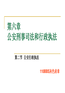 第六章 公安刑事司法和行政执法 幻灯片讲解