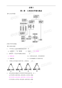 一轮精品复习学案：第1章 人体的内环境与稳态(单元复习)(必修3)