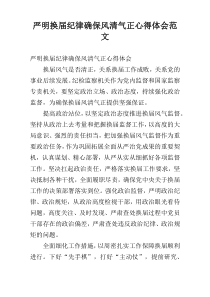 严明换届纪律确保风清气正心得体会范文