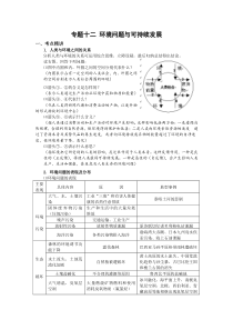 专题十二环境问题与可持续发展