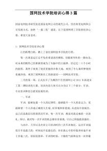 国网技术学院培训心得3篇