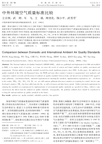 中外环境空气质量标准比较