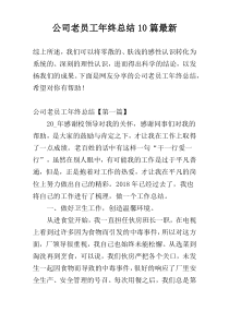 公司老员工年终总结10篇最新