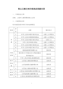 铅山公路分局行政执法依据目录