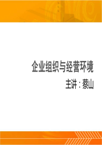 企业组织与经营环境_第3章第4章