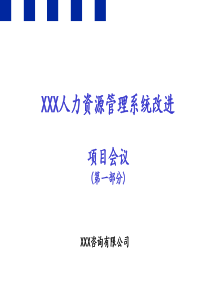 安达信XXX人力资源管理系统改进项目会议