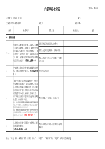 内部审核检查表(环境检测-CL01资质认定评审准则应用